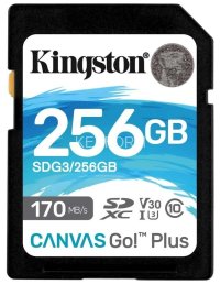 Карта памяти Kingston 56GB SDXC Canvas Go Plus 170R C10 UHS-I U3 V30 Kingston SDG3/256GB
