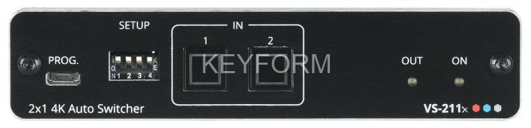 Коммутатор 2х1 HDMI с автоматическим переключением; коммутация по наличию сигнала, поддержка 4K60 4:4:4, деэмбедирование аудио Kramer VS-211X