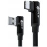GCR Кабель PREMIUM 0.25m TypeC угловой для PowerBank, черный, AL case черный, 28/22 AWG, GCR-53445 Greenconnect USB 2.0 Type-AM - USB 2.0 Type-C (m ) 0.25 м