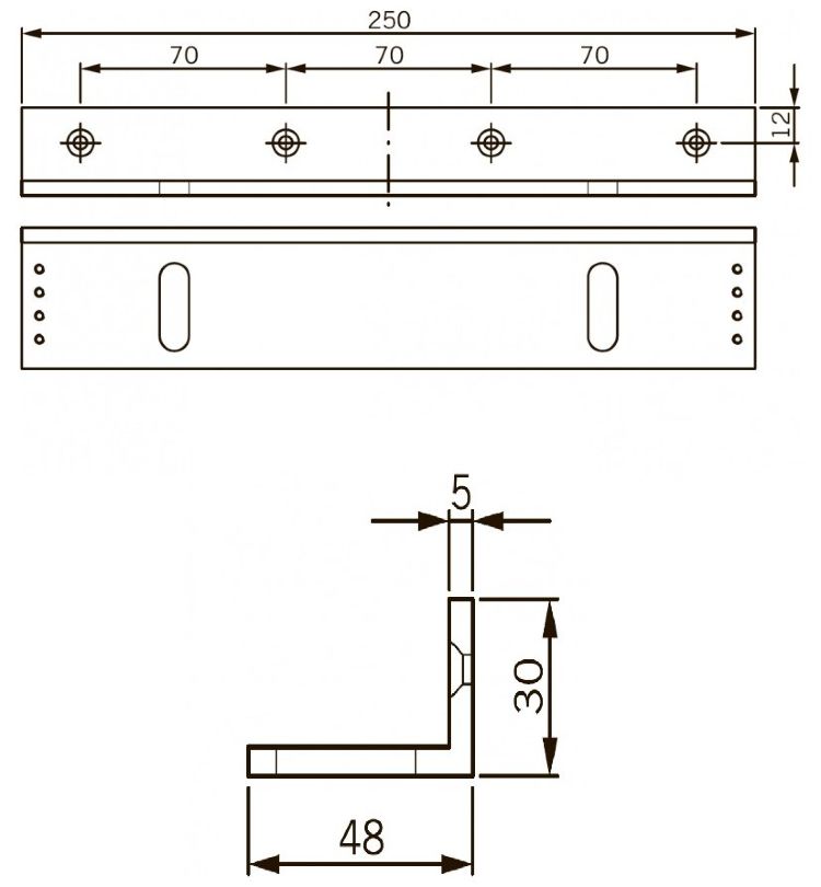 L-кронштейн для EMC 600 ALH и EMC 600-2 ALH