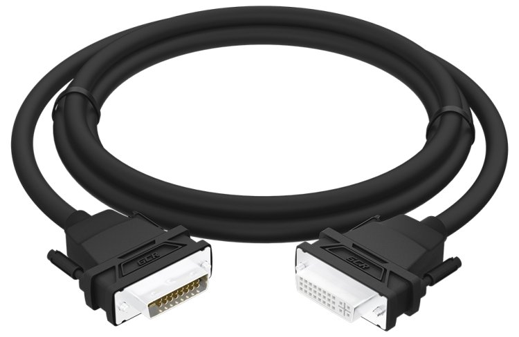 GCR Удлинитель 1.5m DVI-D, черный, DVI/DVI, 25M/25F, FullHD, 28 AWG, GCR-54714 Greenconnect GCR-54714, 1.5 м