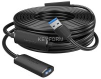 Активный кабель-удлинитель Vention USB 3.0 AM/AF с усилителем - 10м Черный Vention CBMBL