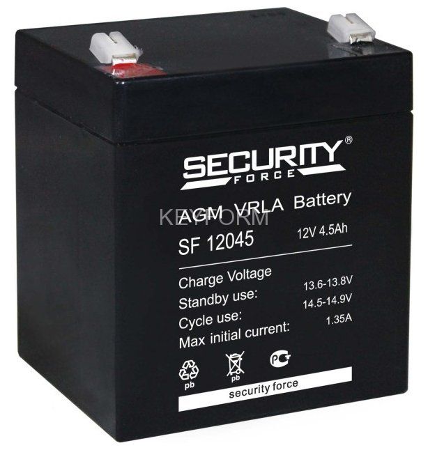 Аккумулятор 12 В, 4.5 Ач