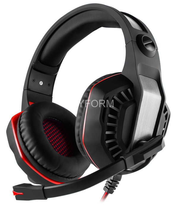 Игровые наушники с микрофоном SVEN AP-U990MV, черный-красный (USB, 7.1) Sven SV-016128