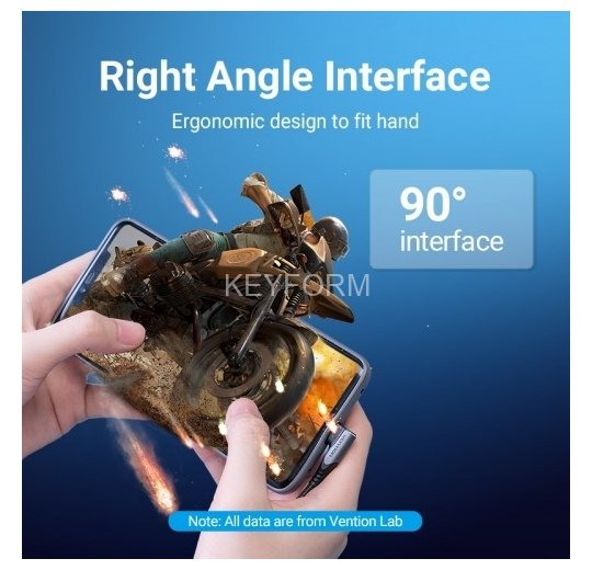 Кабель Vention USB 2.0 CM/CM угловой - 1м. Серый 5А PD100W Vention TANHF