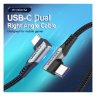 Кабель Vention USB 2.0 CM/CM угловой - 1м. Серый 5А PD100W Vention TANHF